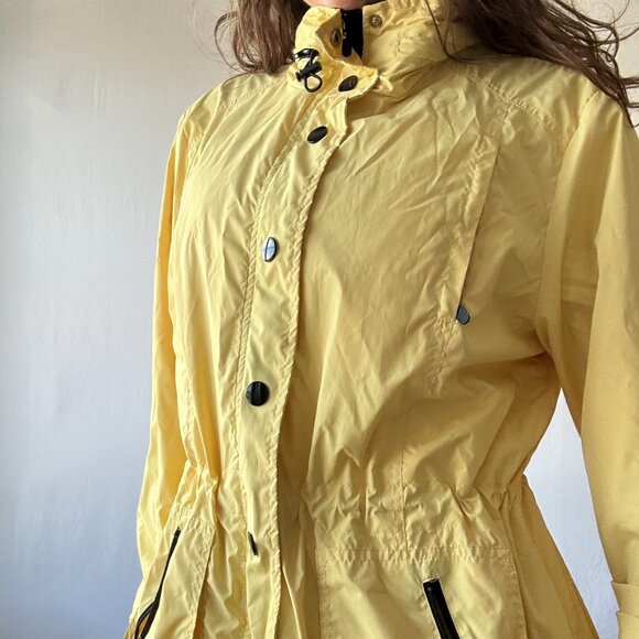 Midi Yellow Rain Coat - Picture 4 of 9